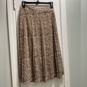 J. Crew Satin Pleated Skirt